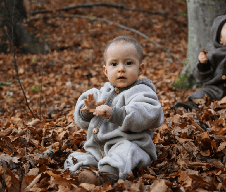 Cosilana Organic Wool and Cotton Fleece Newborn Bunting - Nature's Wild Child