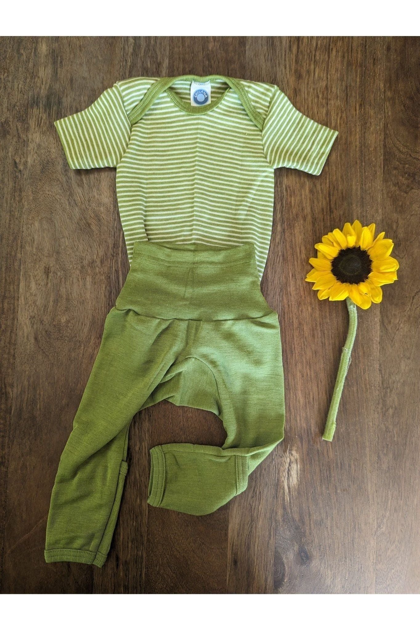 Cosilana - Organic Wool Silk - Baby Pants With Cuffs - Nature's Wild Child