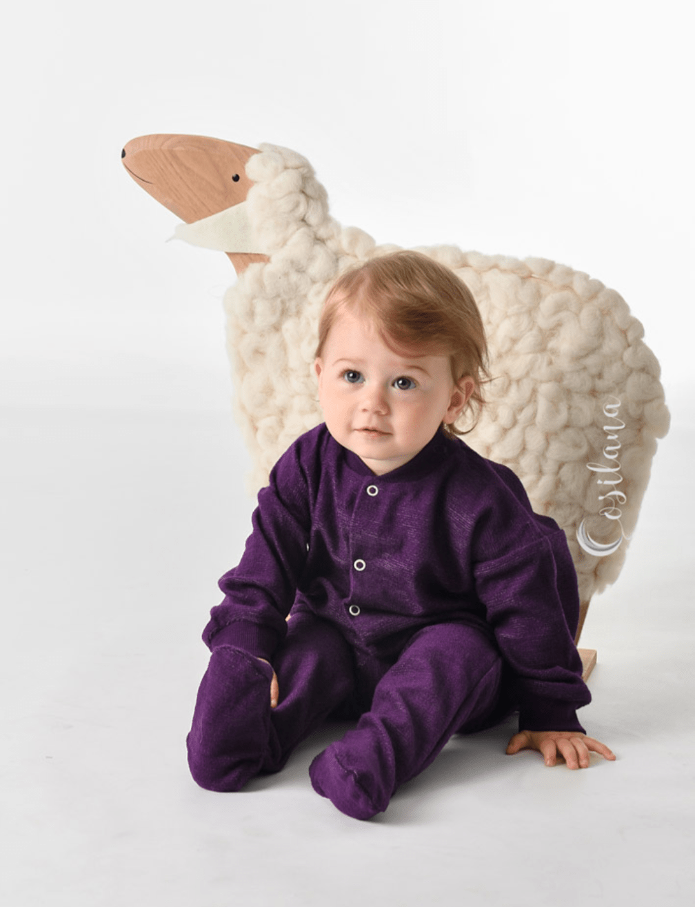Cosilana - Organic Wool Terry Baby Pajamas - with Feet (6 colors) - Nature's Wild Child