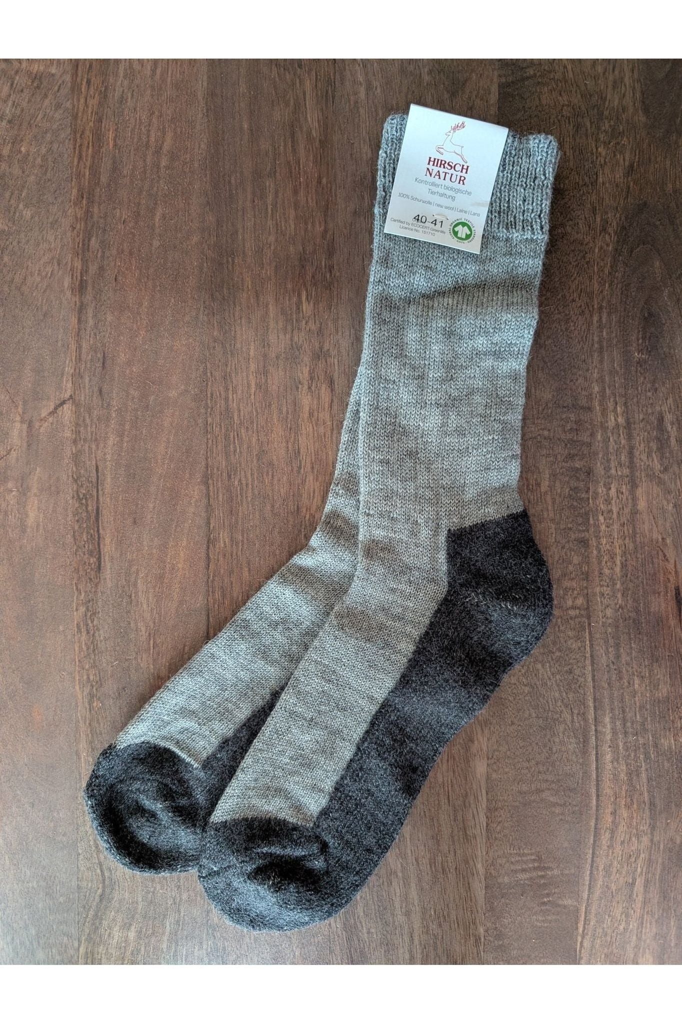Hirsch Natur - Organic Wool Hiking Socks - Adults - Nature's Wild Child