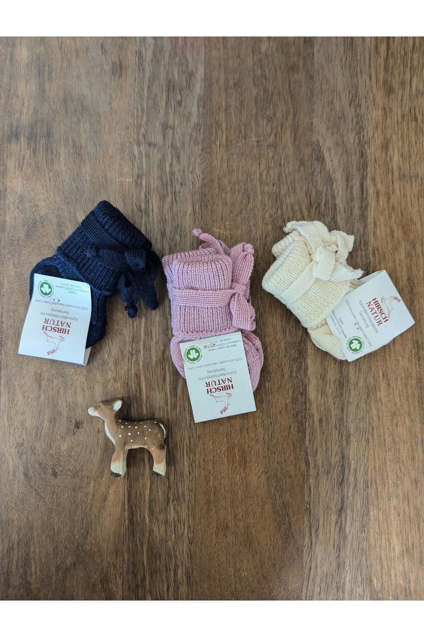 Hirsch Natur - Organic Wool Newborn Socks - Nature's Wild Child