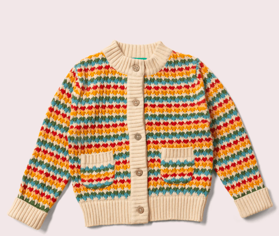 Little Green Radicals - Organic Cotton - Rainbow Cardigan - Nature's Wild Child