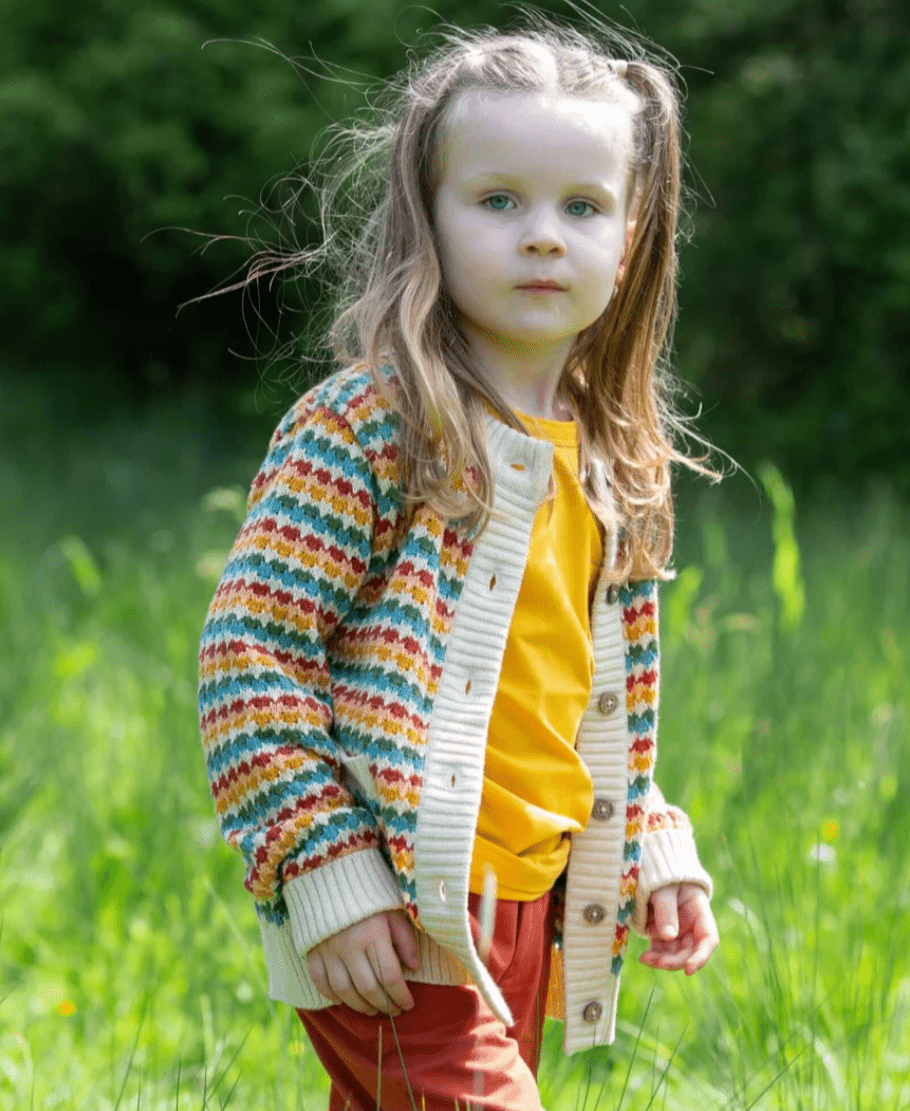 Little Green Radicals - Organic Cotton - Rainbow Cardigan - Nature's Wild Child