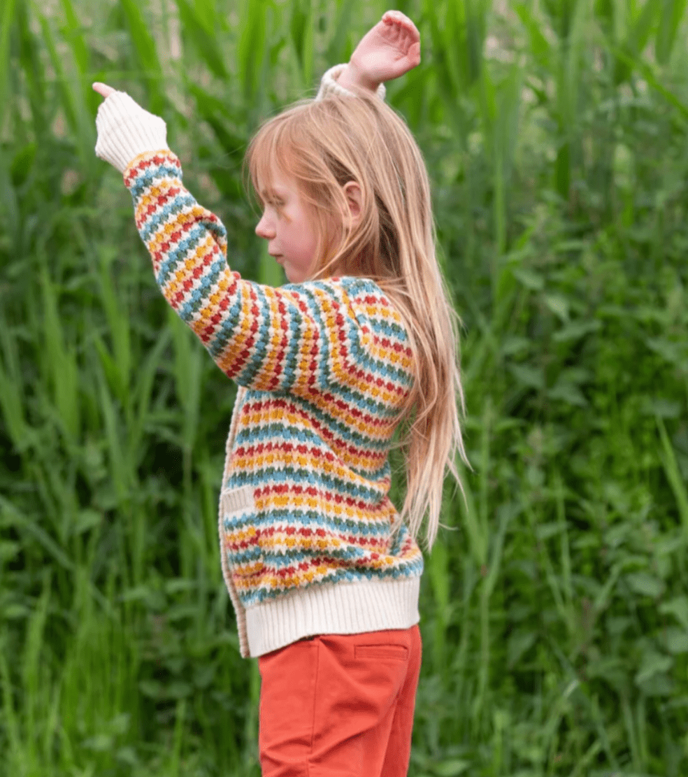 Little Green Radicals - Organic Cotton - Rainbow Cardigan - Nature's Wild Child