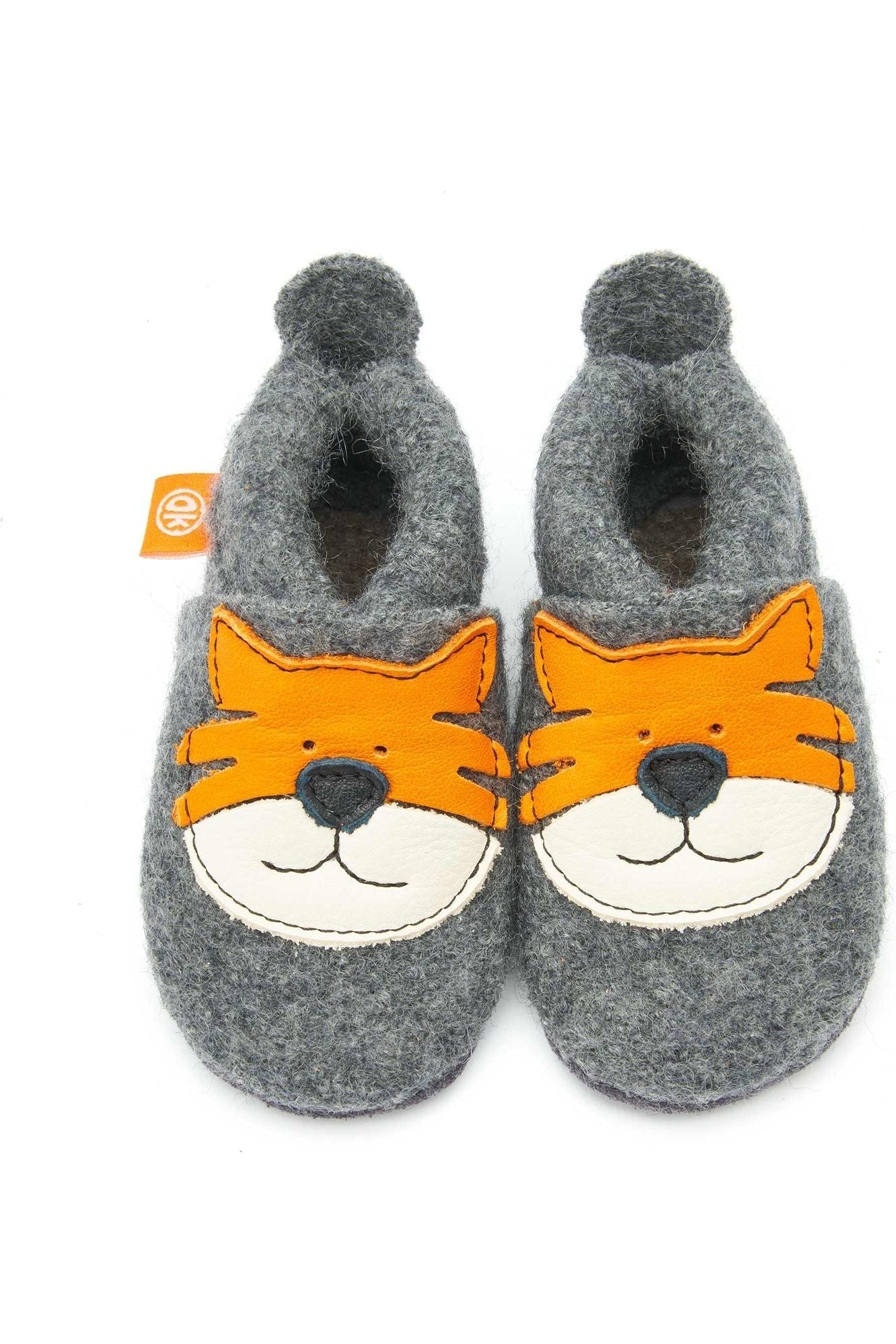 NEW Colors - Orangenkinder - Boiled Wool Slippers - Fox Sheep Unicorn Tiger - Nature's Wild Child