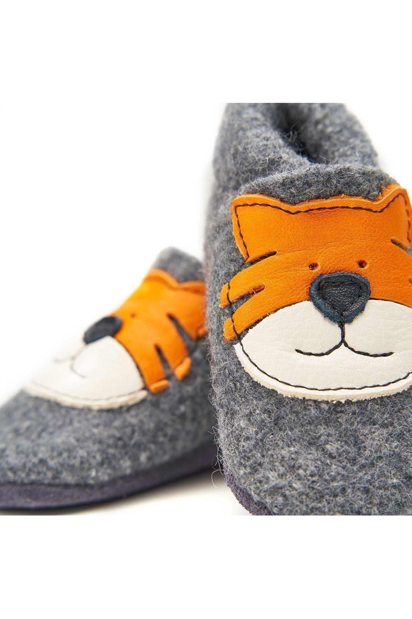 NEW Colors - Orangenkinder - Boiled Wool Slippers - Fox Sheep Unicorn Tiger - Nature's Wild Child