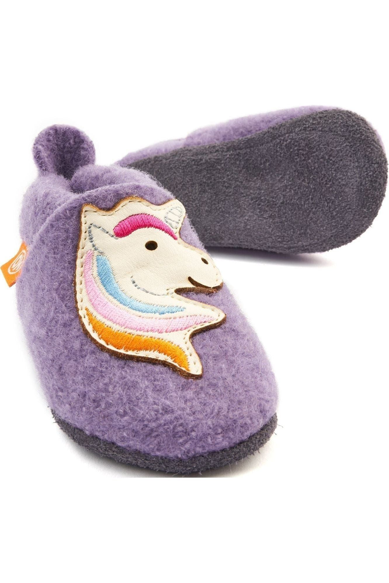 NEW Colors - Orangenkinder - Boiled Wool Slippers - Fox Sheep Unicorn Tiger - Nature's Wild Child