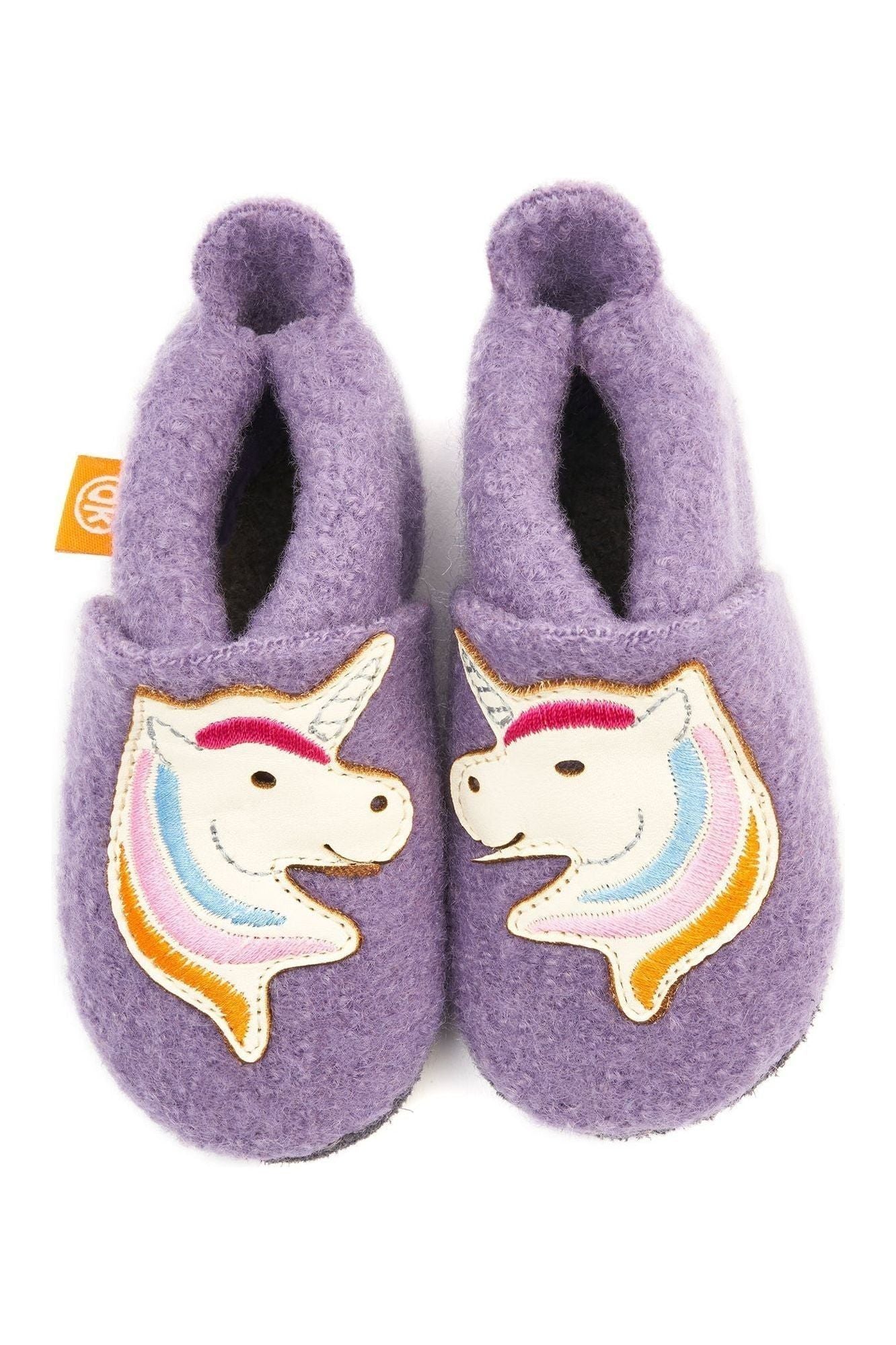 NEW Colors - Orangenkinder - Boiled Wool Slippers - Fox Sheep Unicorn Tiger - Nature's Wild Child
