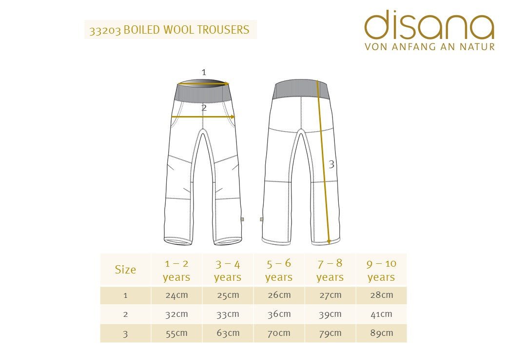 NEW! Disana Organic Boiled Merino Wool Trouser - Outdoor Pants - Nature's Wild Child