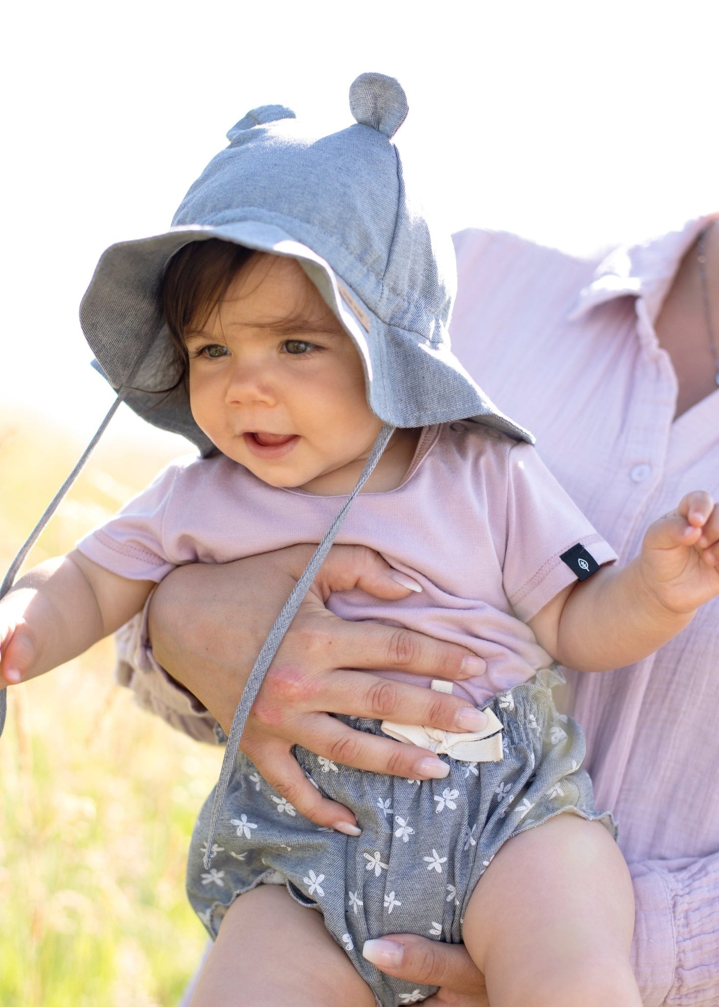 NEW! Pure Pure - Linen & Organic Cotton Sun Hat with Ears (3 Colors) - Nature's Wild Child