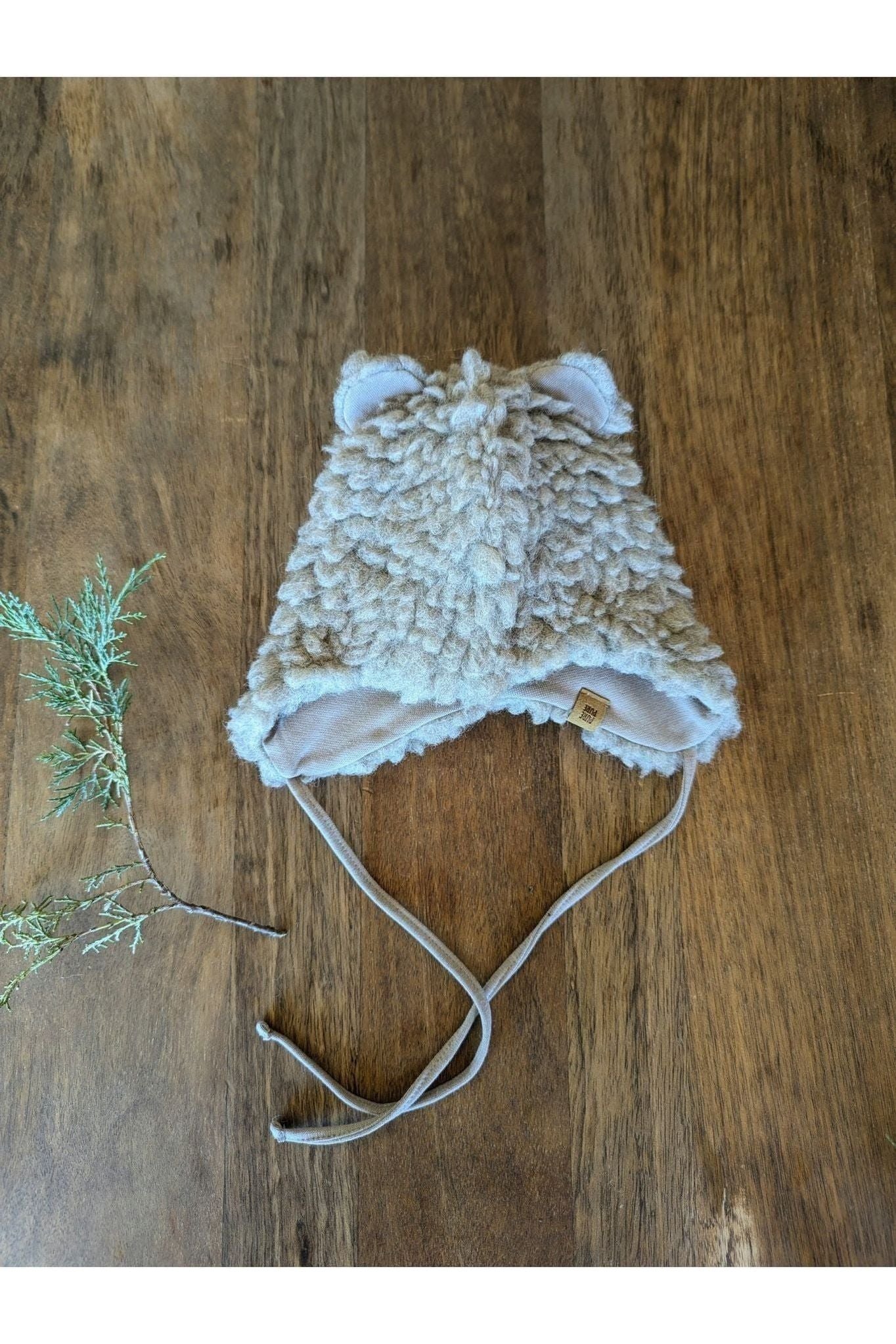 NEW! Pure Pure - Organic Wool and Tencel Plush - Baby Bear Hat - Nature's Wild Child