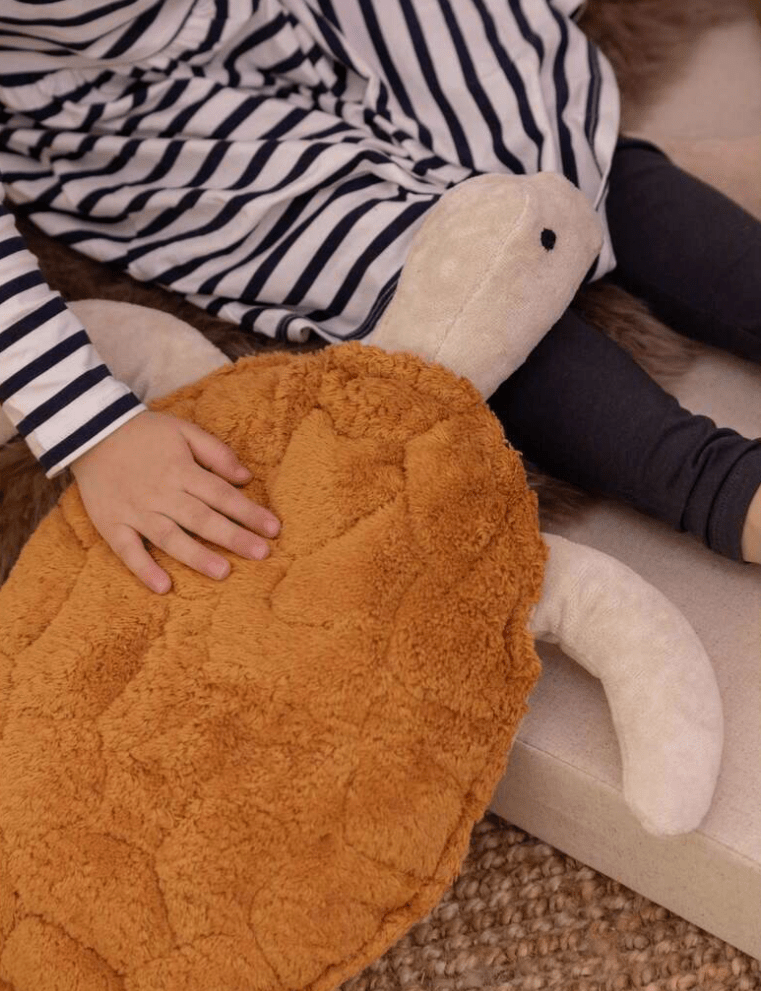 NEW! Senger - GOTS Organic Cotton Stuffed Animal - Large Rust Turtle - Nature's Wild Child