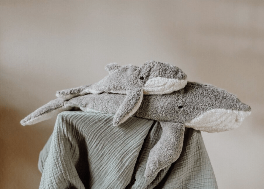 NEW! Senger - GOTS Organic Cotton Stuffed Animal - Small Whale - Nature's Wild Child