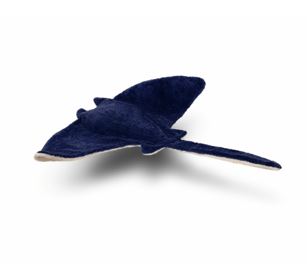 NEW! Senger - GOTS Organic Cotton & Wool Stuffed Animal - Large Manta - Nature's Wild Child