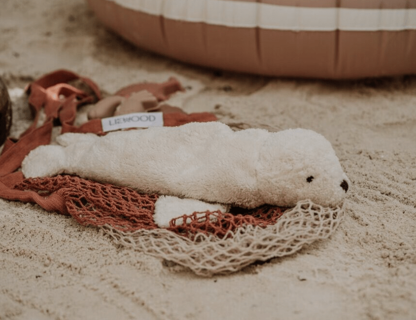 NEW! Senger - GOTS Organic Cotton & Wool Stuffed Animal - Small White Seal - Nature's Wild Child