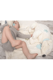 Pat & Patty - Organic Cotton, Wool & Spelt - Polar Bear Cuddle Pillow - Nature's Wild Child