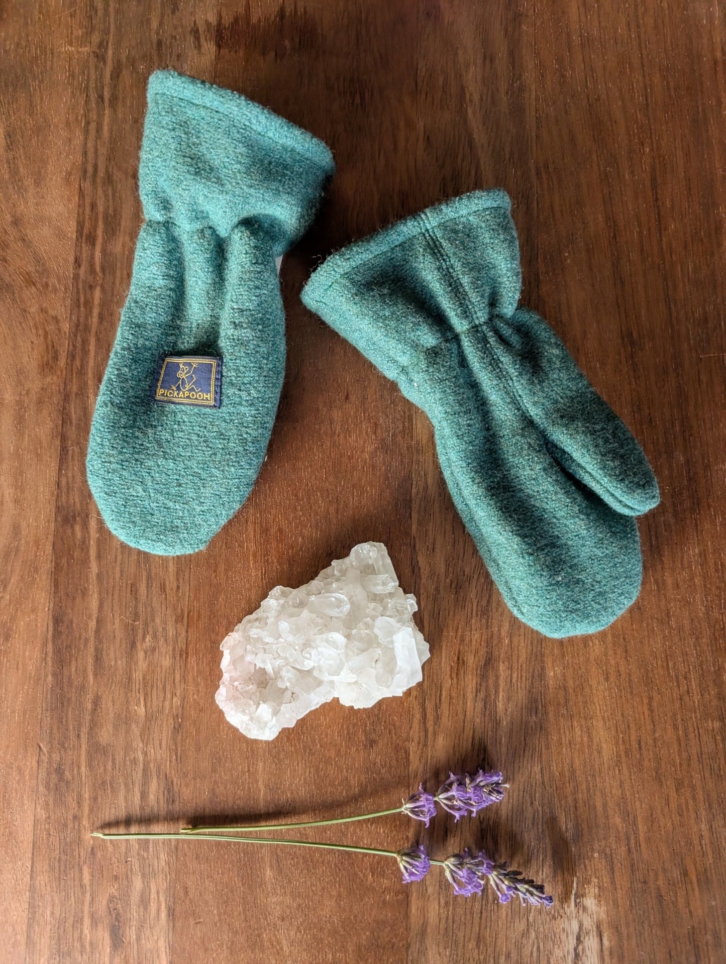 Pickapooh - Organic Boiled Wool Adult Mittens - Wool Silk Lined - Nature's Wild Child