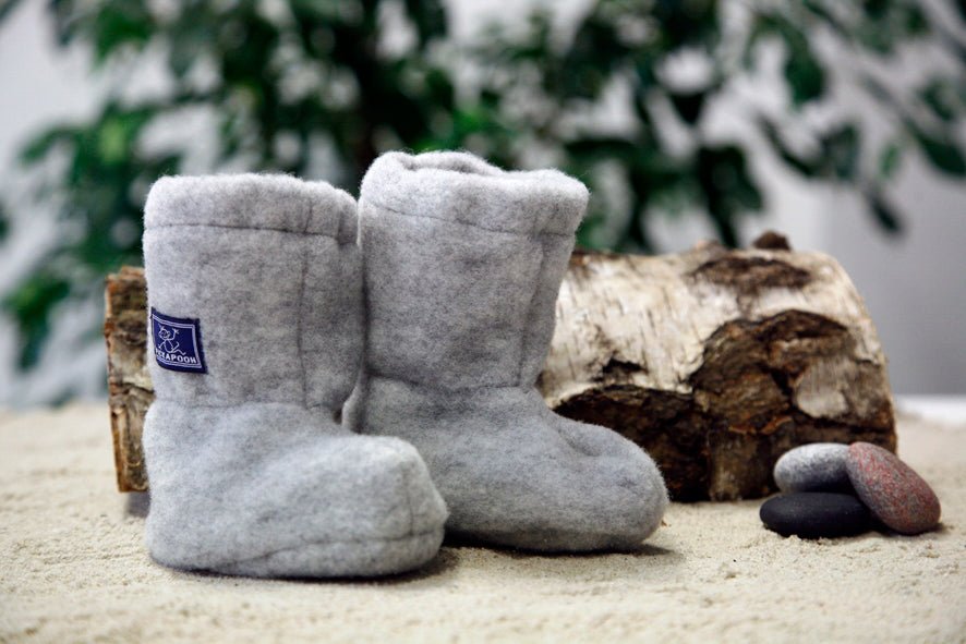 Pickapooh - Organic Wool Fleece - Baby Booties - Nature's Wild Child