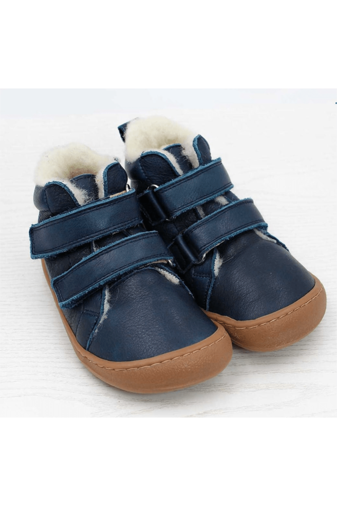 Pololo - Organic Wool Lined - Leather Barefoot High Top Shoe - Baby & Kids - Nature's Wild Child
