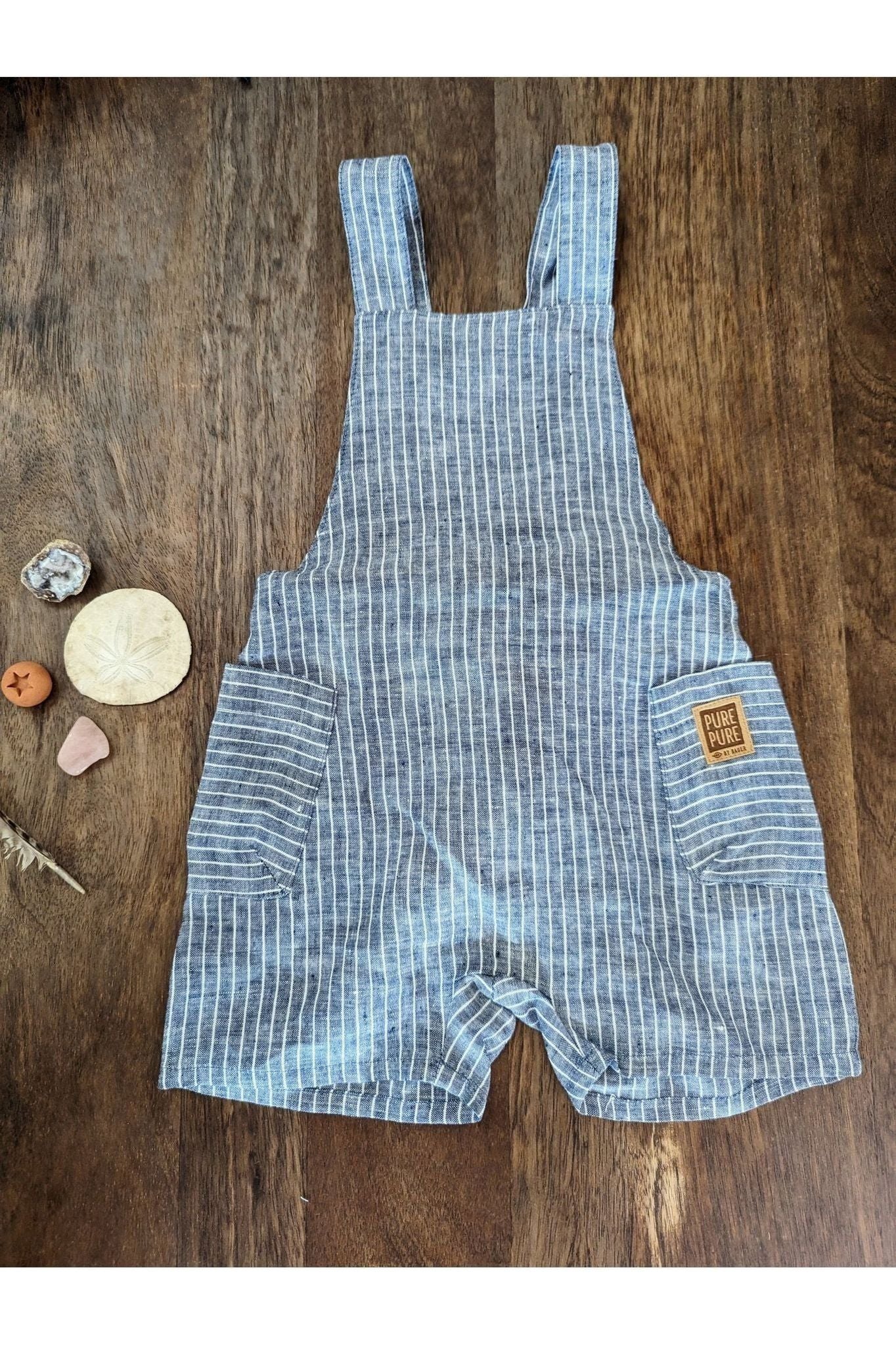 Pure Pure - Linen Overall Shorts - Baby & Toddler - Nature's Wild Child
