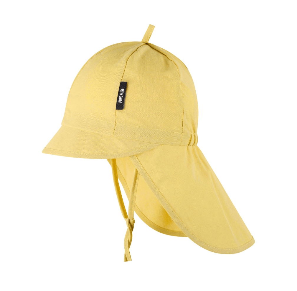 PURE PURE Organic Cotton - Sun Hat with Neck Protection - Baby Toddler Kid (5 colors) - Nature's Wild Child