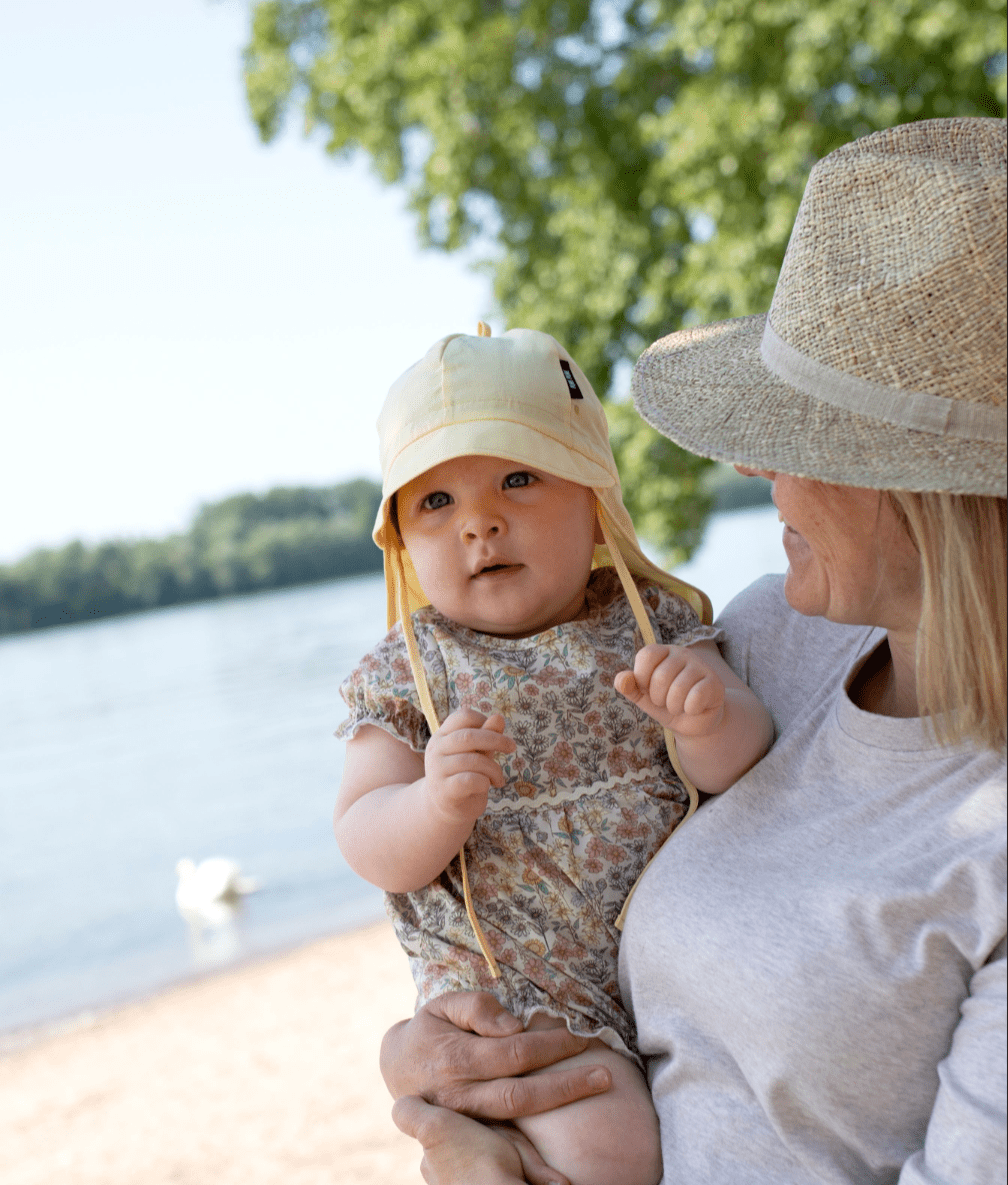 PURE PURE Organic Cotton - Sun Hat with Neck Protection - Baby Toddler Kid (5 colors) - Nature's Wild Child