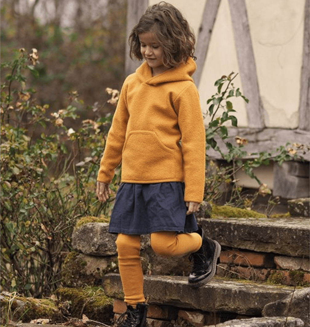 Reiff - Organic Wool Crepe - Kids Hoodie - Nature's Wild Child
