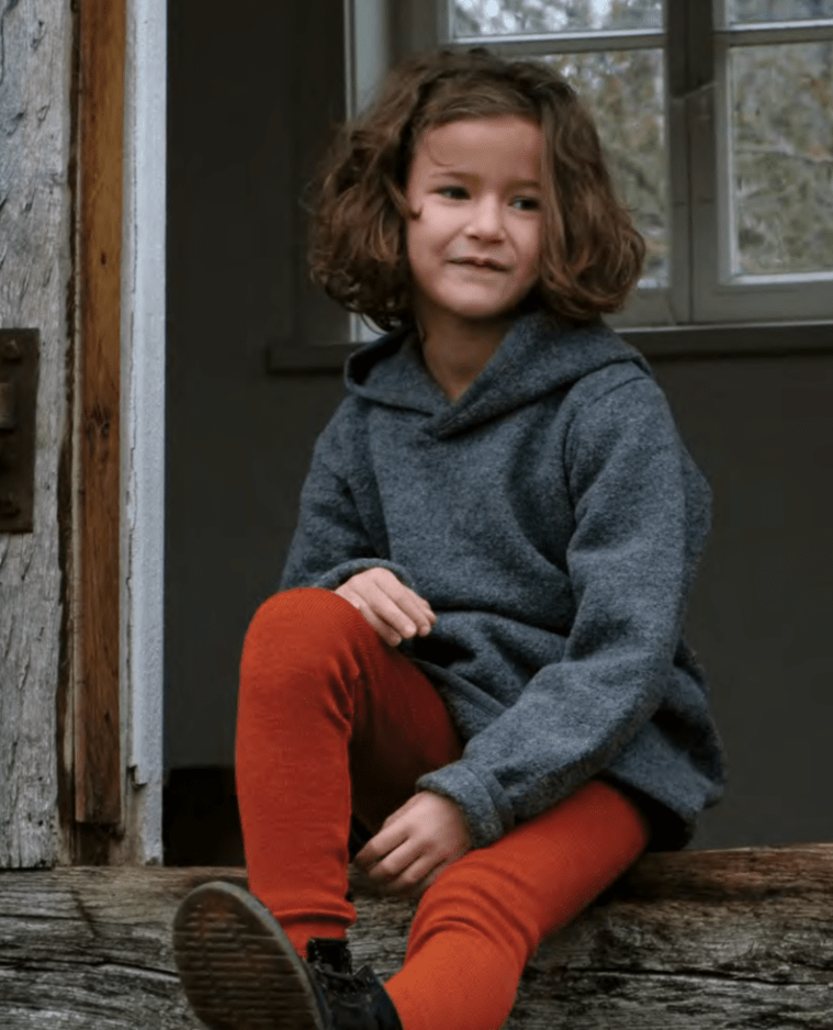 Reiff - Organic Wool Crepe - Kids Hoodie - Nature's Wild Child