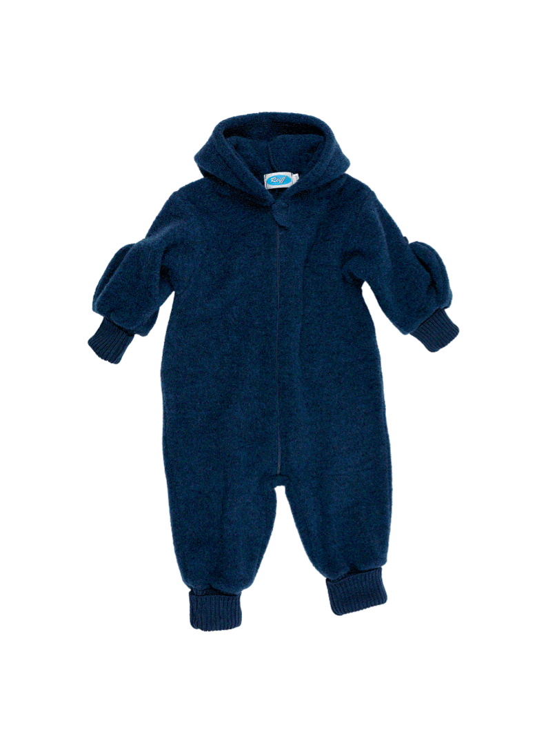 Reiff - Organic Wool Fleece - Pixie Hood Baby Bunting - Zipper - Nature's Wild Child