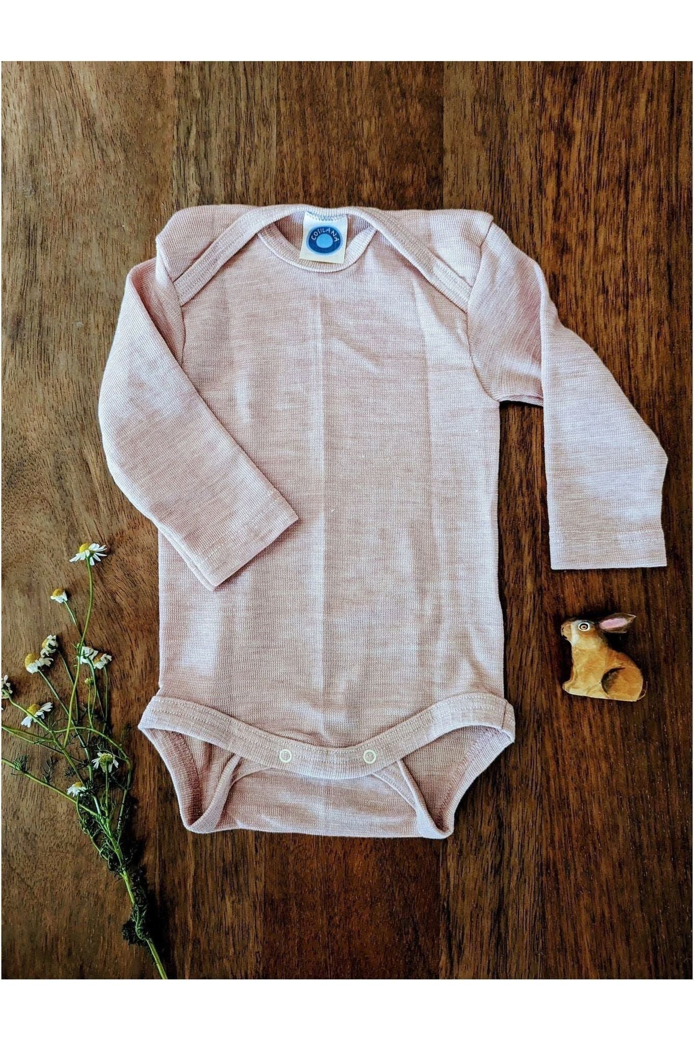 Cosilana - Organic Wool Silk - Baby Onesie (10 colors and stripes!) - Nature's Wild Child