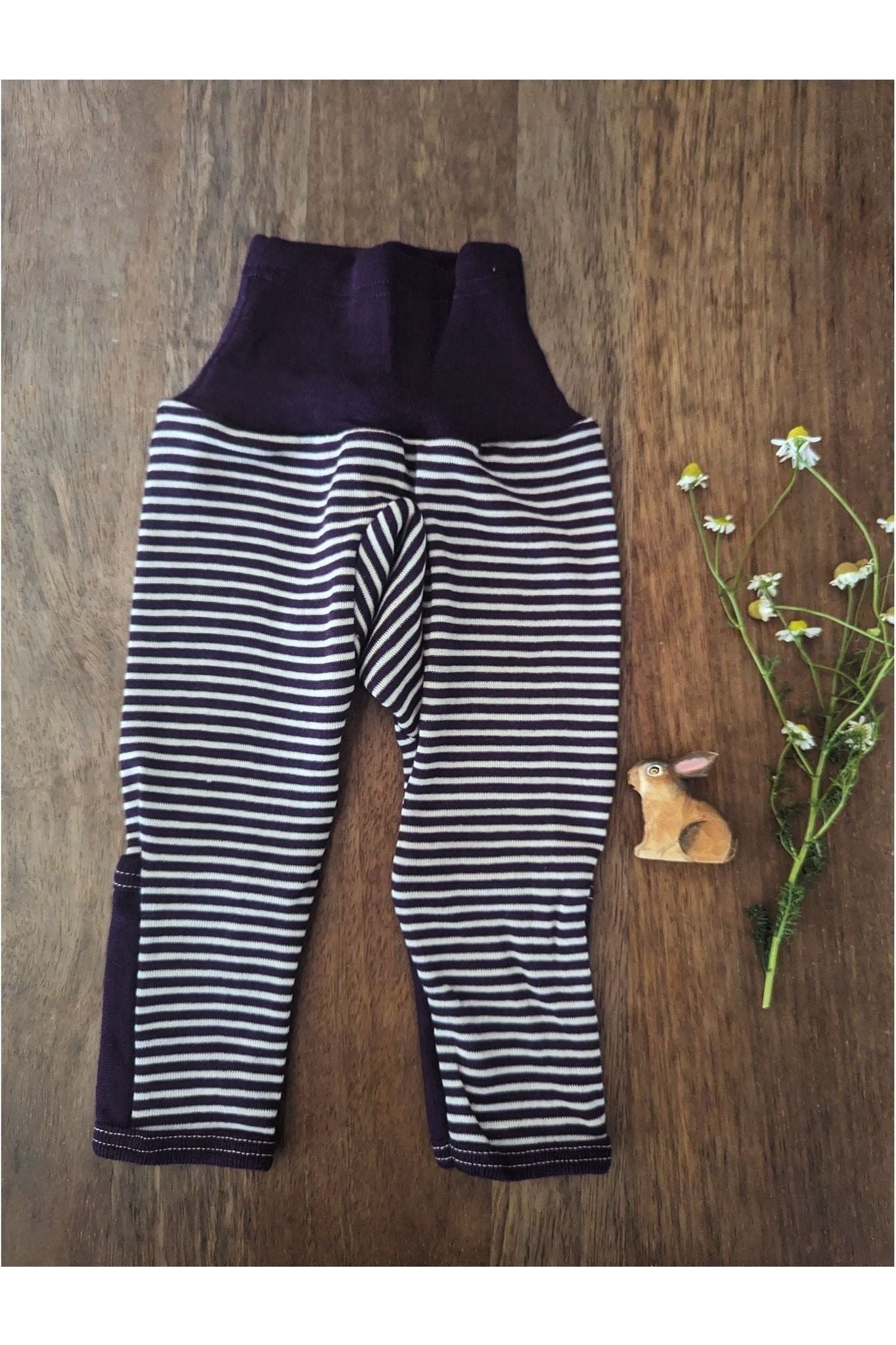Cosilana - Organic Wool Silk - Baby Pants With Cuffs - Nature's Wild Child