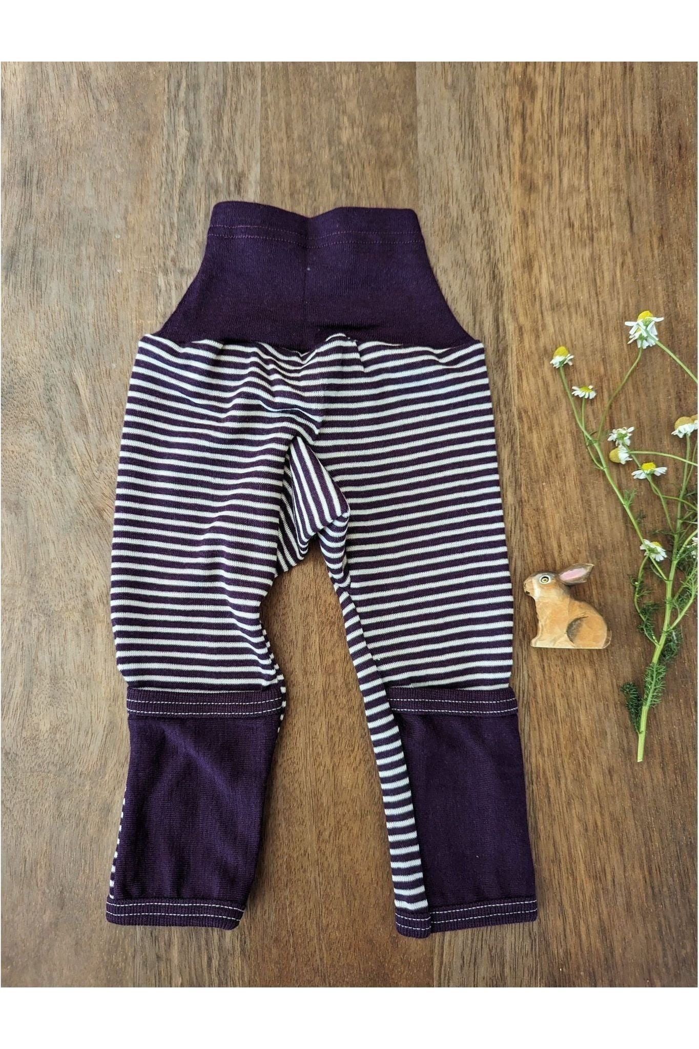 Cosilana - Organic Wool Silk - Baby Pants With Cuffs - Nature's Wild Child