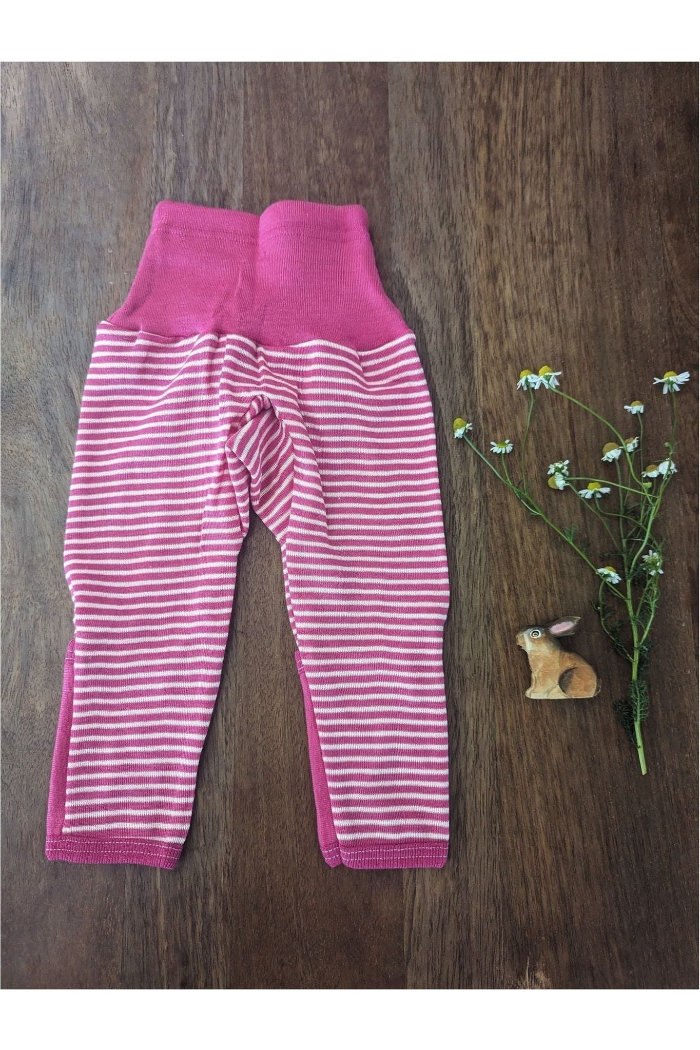 Cosilana - Organic Wool Silk - Baby Pants With Cuffs - Nature's Wild Child