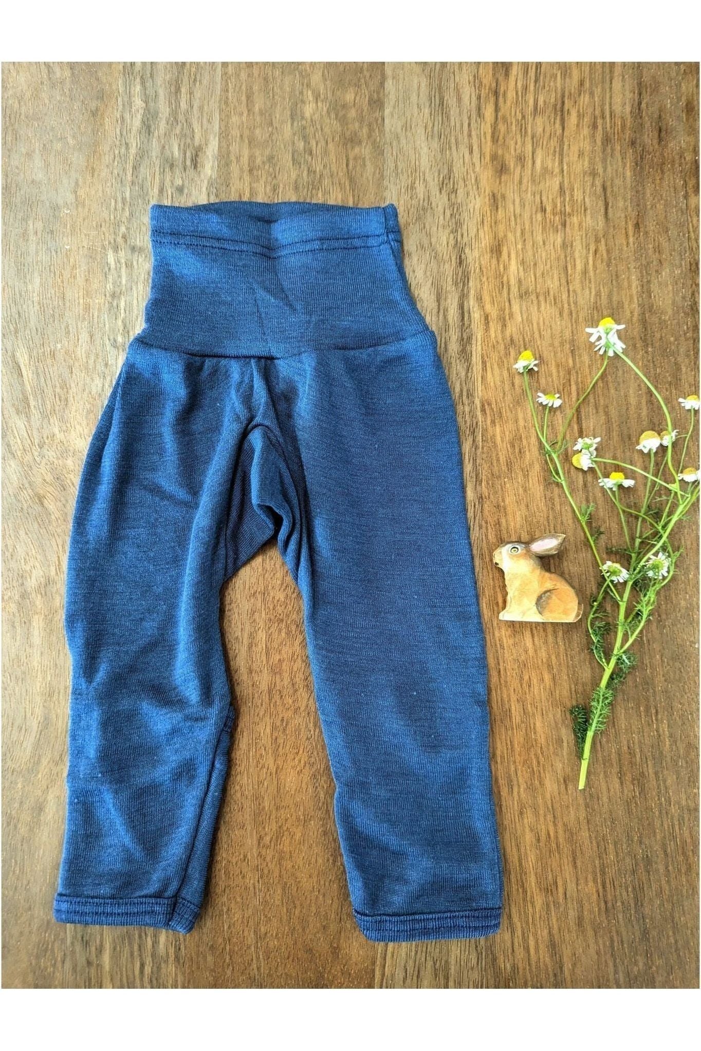 Cosilana - Organic Wool Silk - Baby Pants With Cuffs - Nature's Wild Child