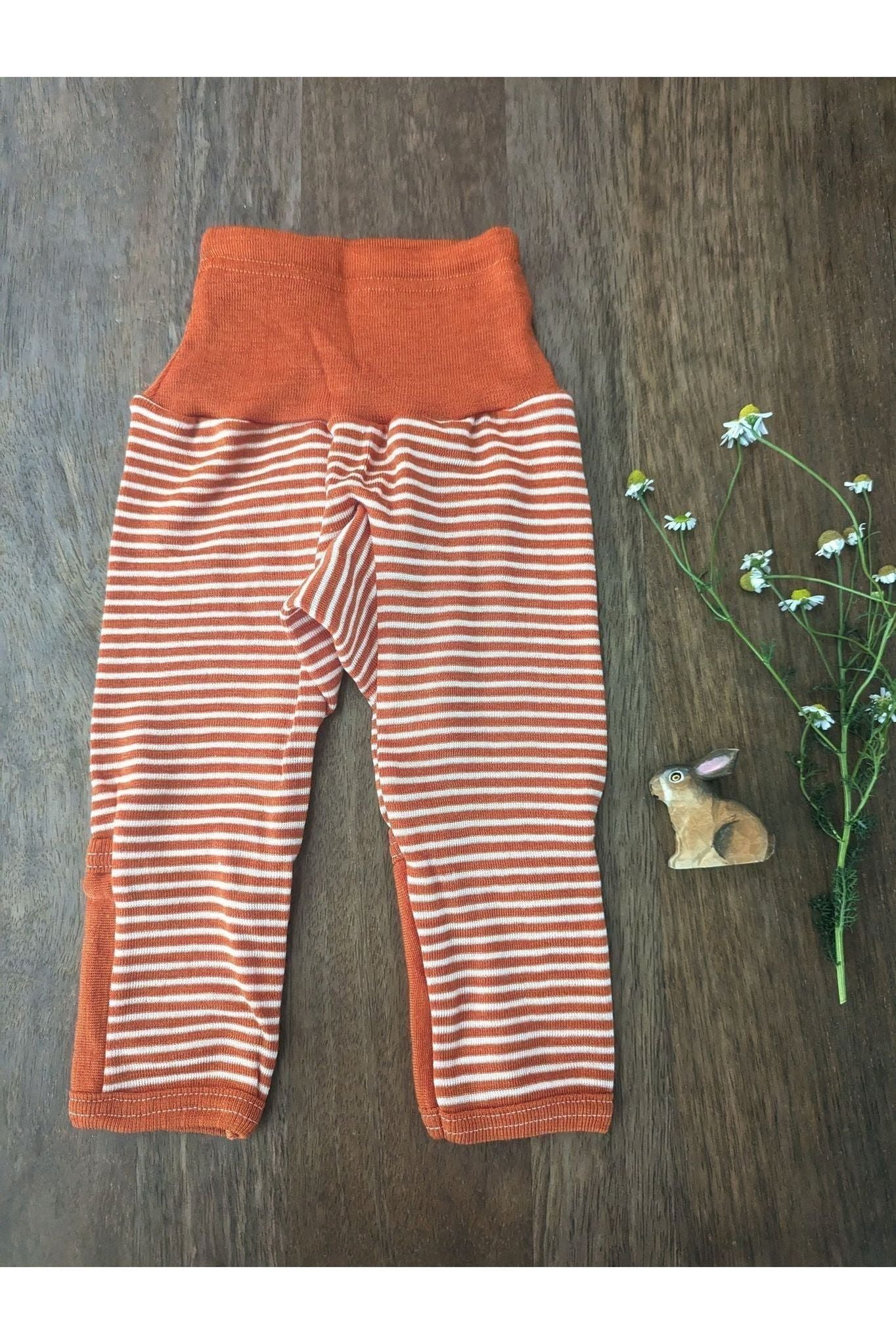 Cosilana - Organic Wool Silk - Baby Pants With Cuffs - Nature's Wild Child