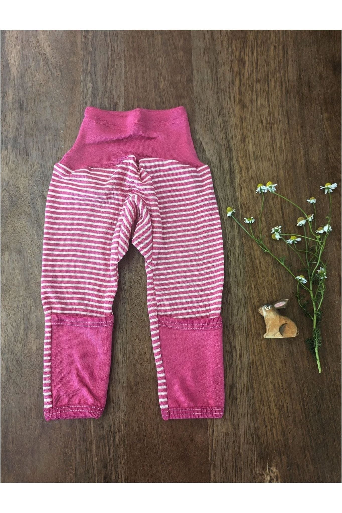 Cosilana - Organic Wool Silk - Baby Pants With Cuffs - Nature's Wild Child