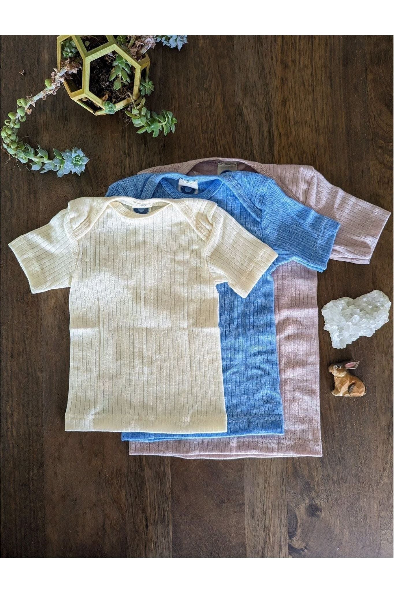 Cosilana - Organic Wool Silk Cotton - Baby Tee Shirt (3mo - 2 years) - Nature's Wild Child