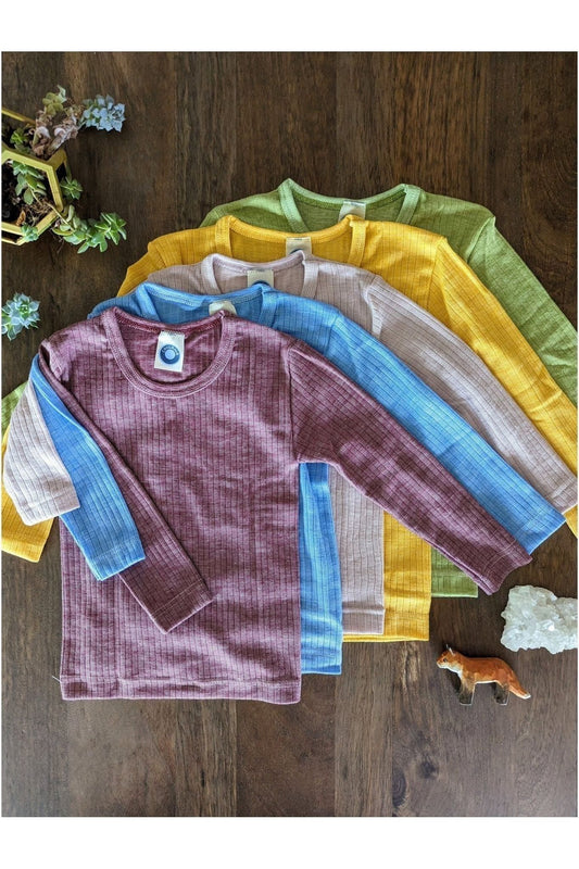 Cosilana Organic Wool Silk Cotton - Kids Long Sleeve Top (12 months - 8 years) - Nature's Wild Child