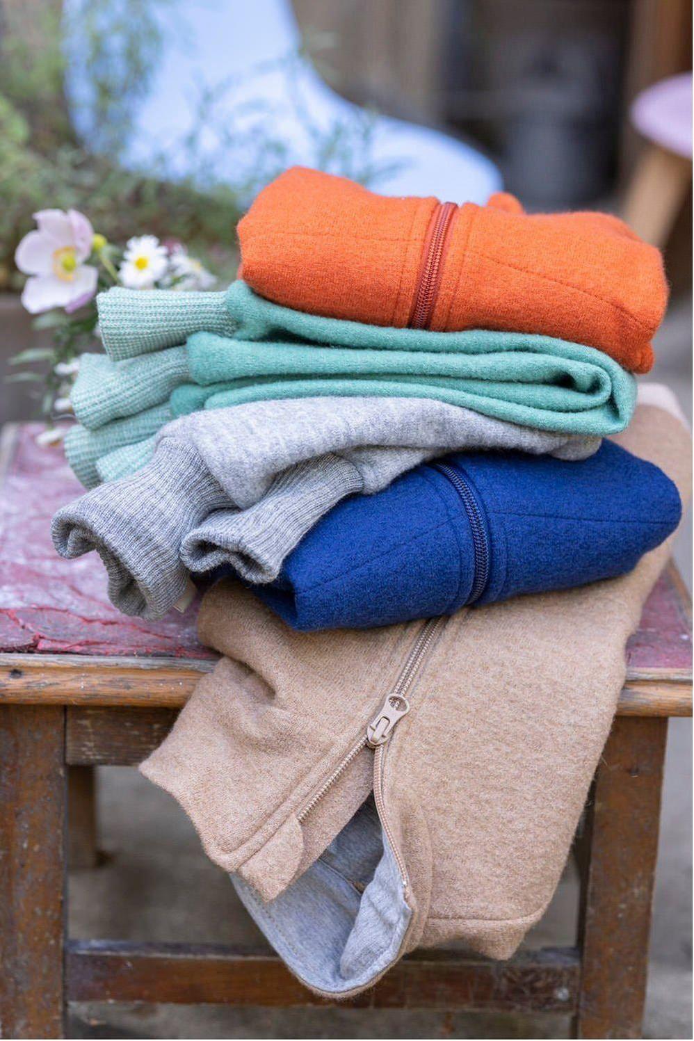 Disana Half Zip Organic Boiled Wool Jacket - Nature's Wild Child