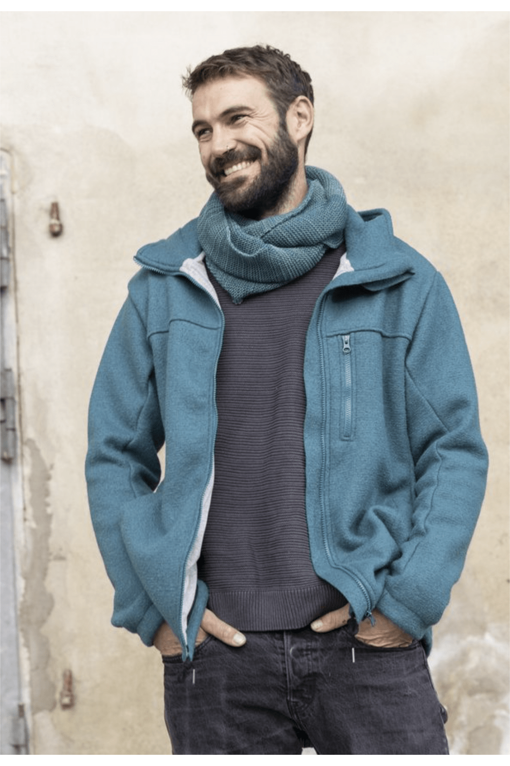 Disana Mens Jacket - Boiled Organic Merino Wool - Nature's Wild Child