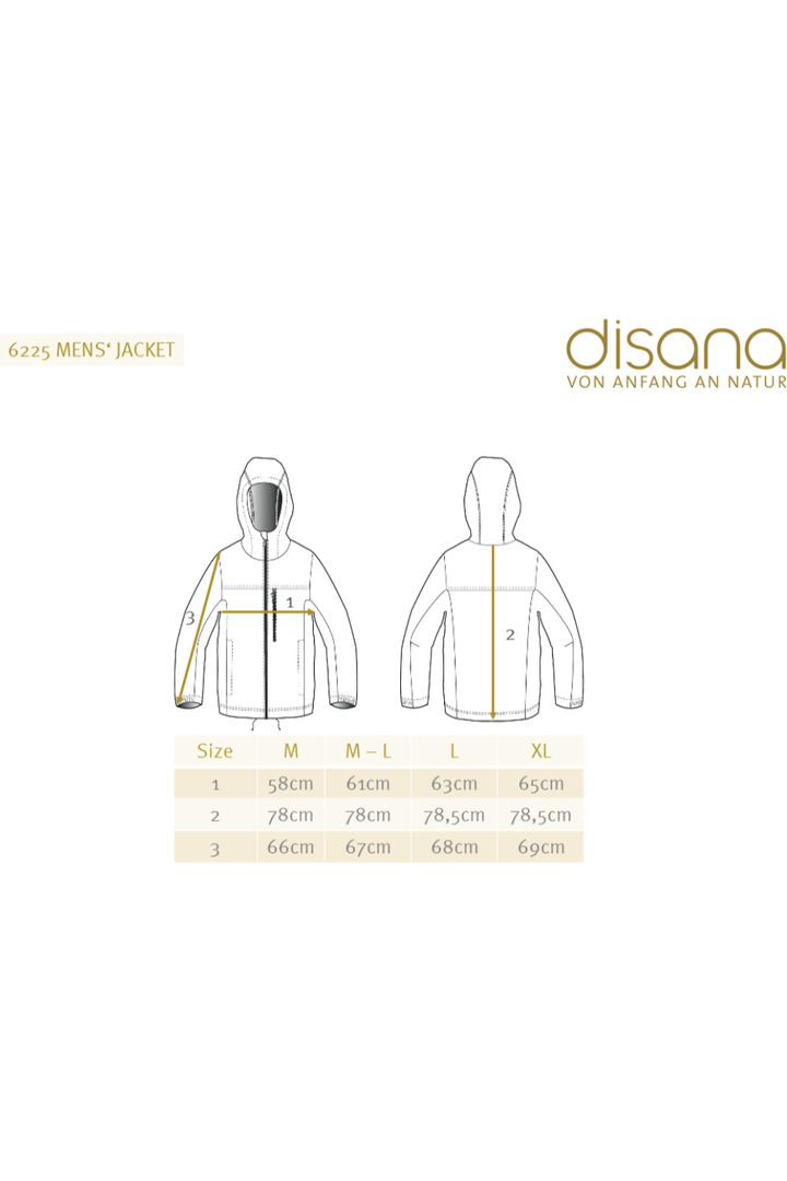 Disana Mens Jacket - Boiled Organic Merino Wool - Nature's Wild Child