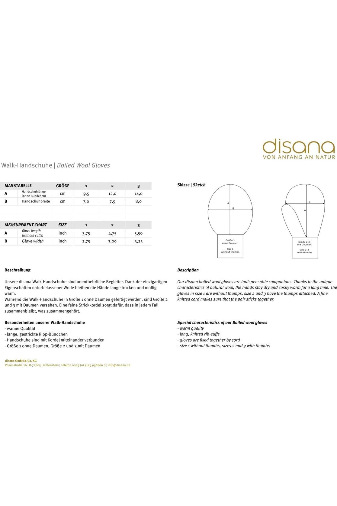 Disana Organic Boiled Wool Mittens - Nature's Wild Child