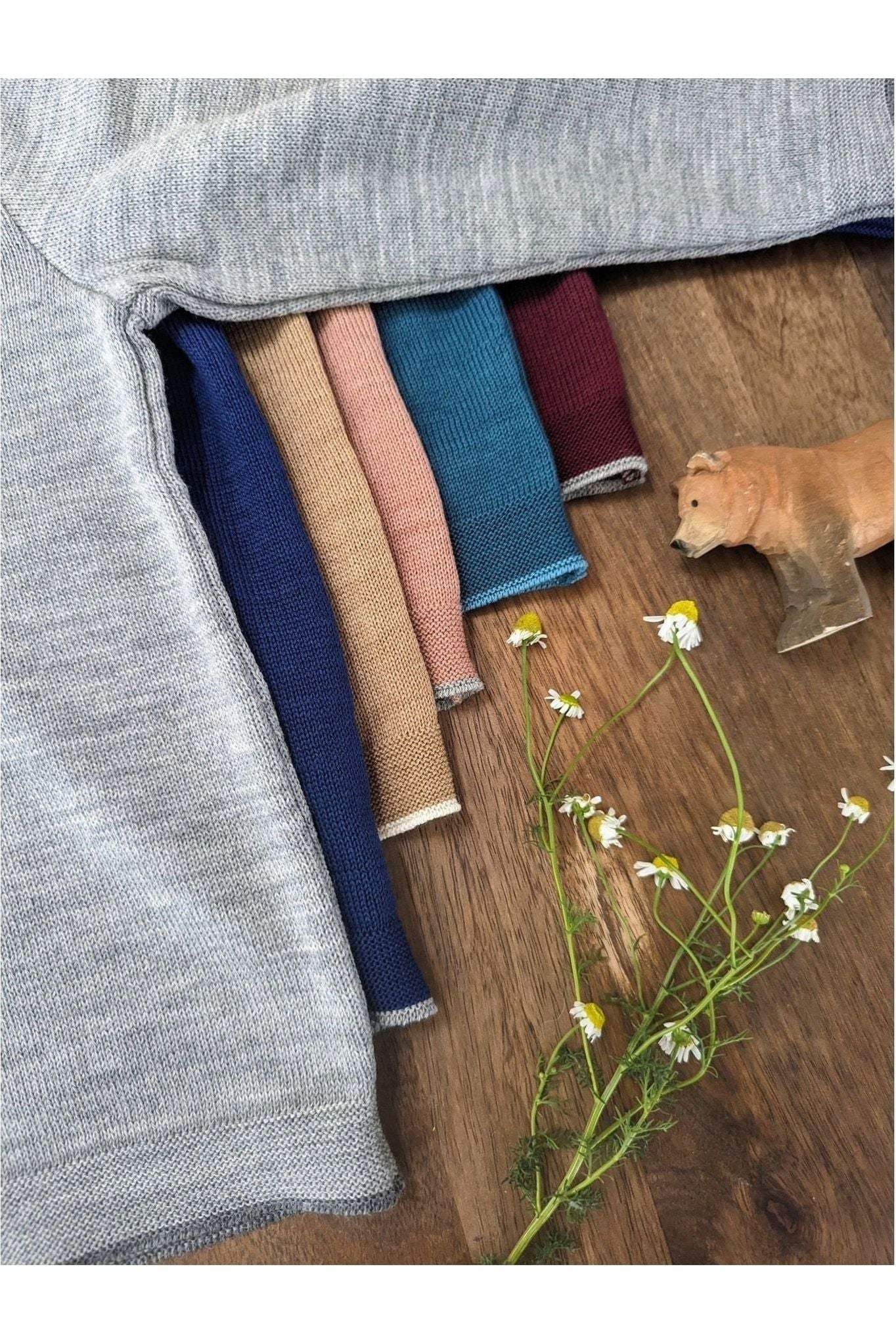 Disana - Organic Merino - Knit Sweater with Contrasting Trim - Nature's Wild Child