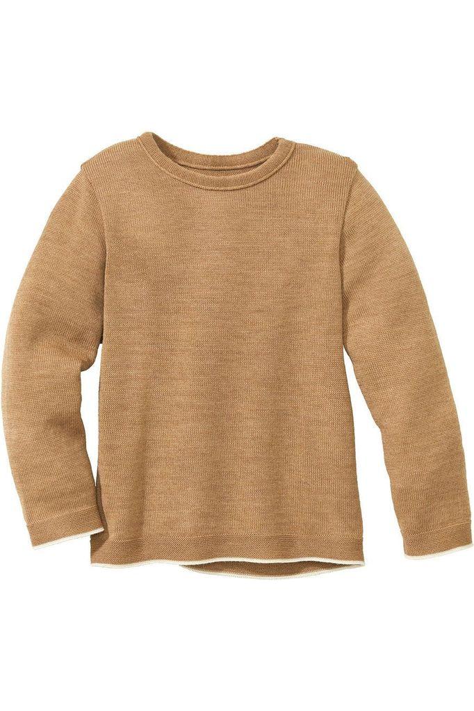 Disana - Organic Merino - Knit Sweater with Contrasting Trim - Nature's Wild Child