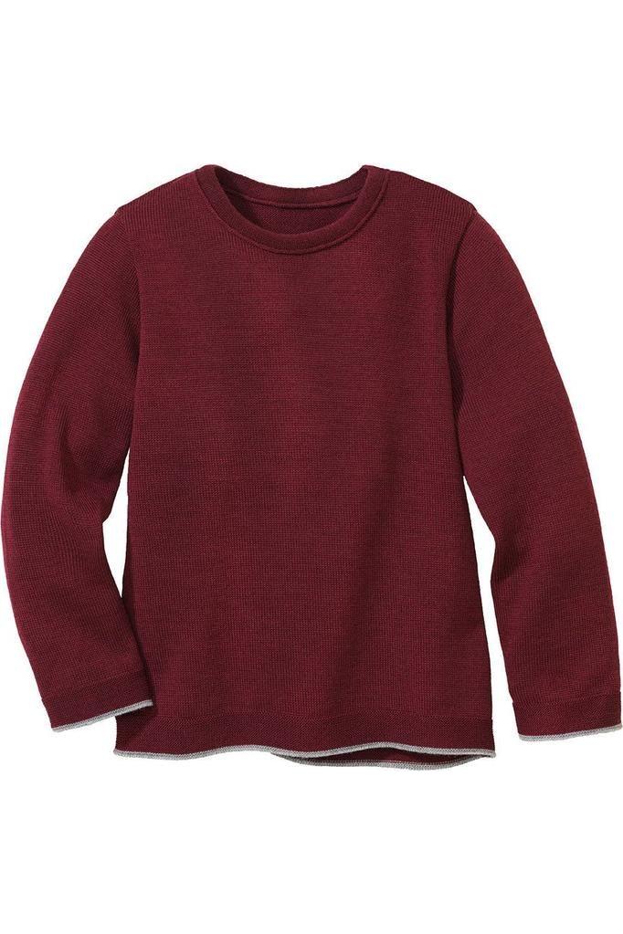 Disana - Organic Merino - Knit Sweater with Contrasting Trim - Nature's Wild Child
