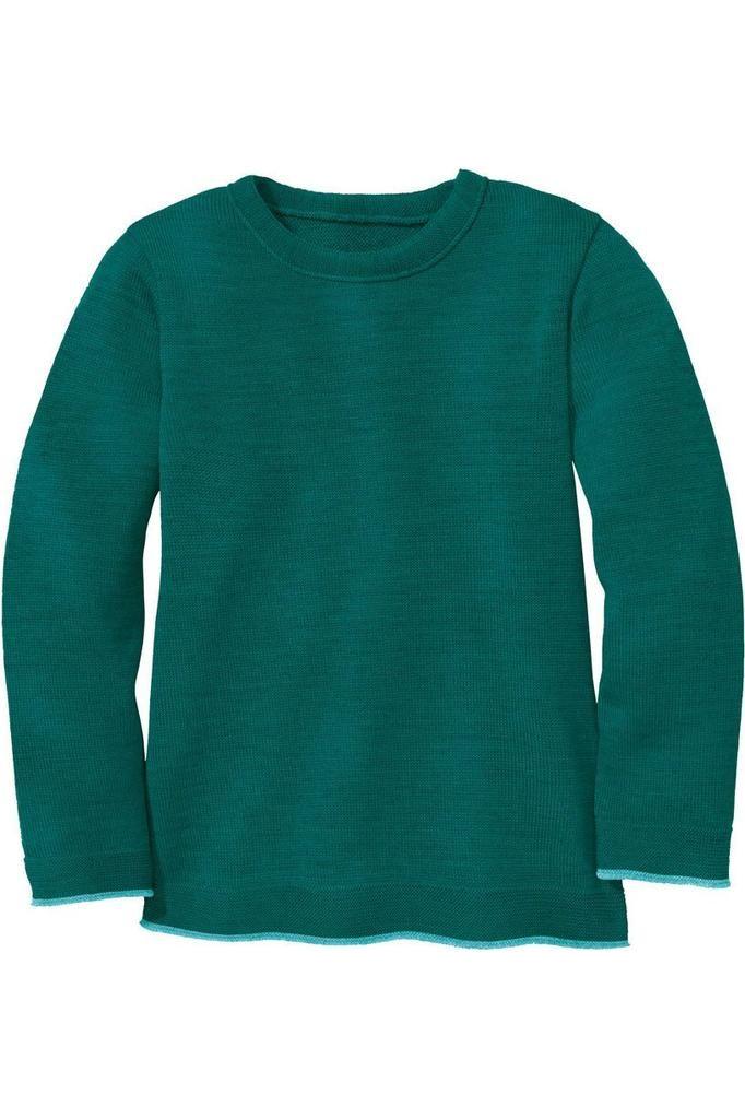 Disana - Organic Merino - Knit Sweater with Contrasting Trim - Nature's Wild Child