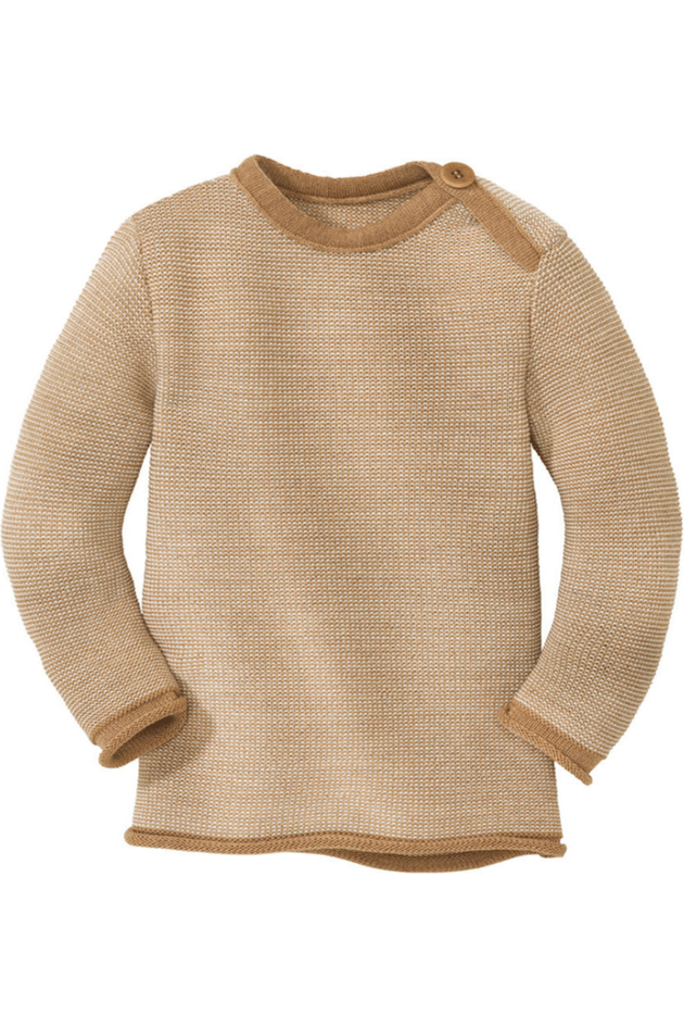 Disana Shoulder Button Organic Merino Wool Sweater - Nature's Wild Child
