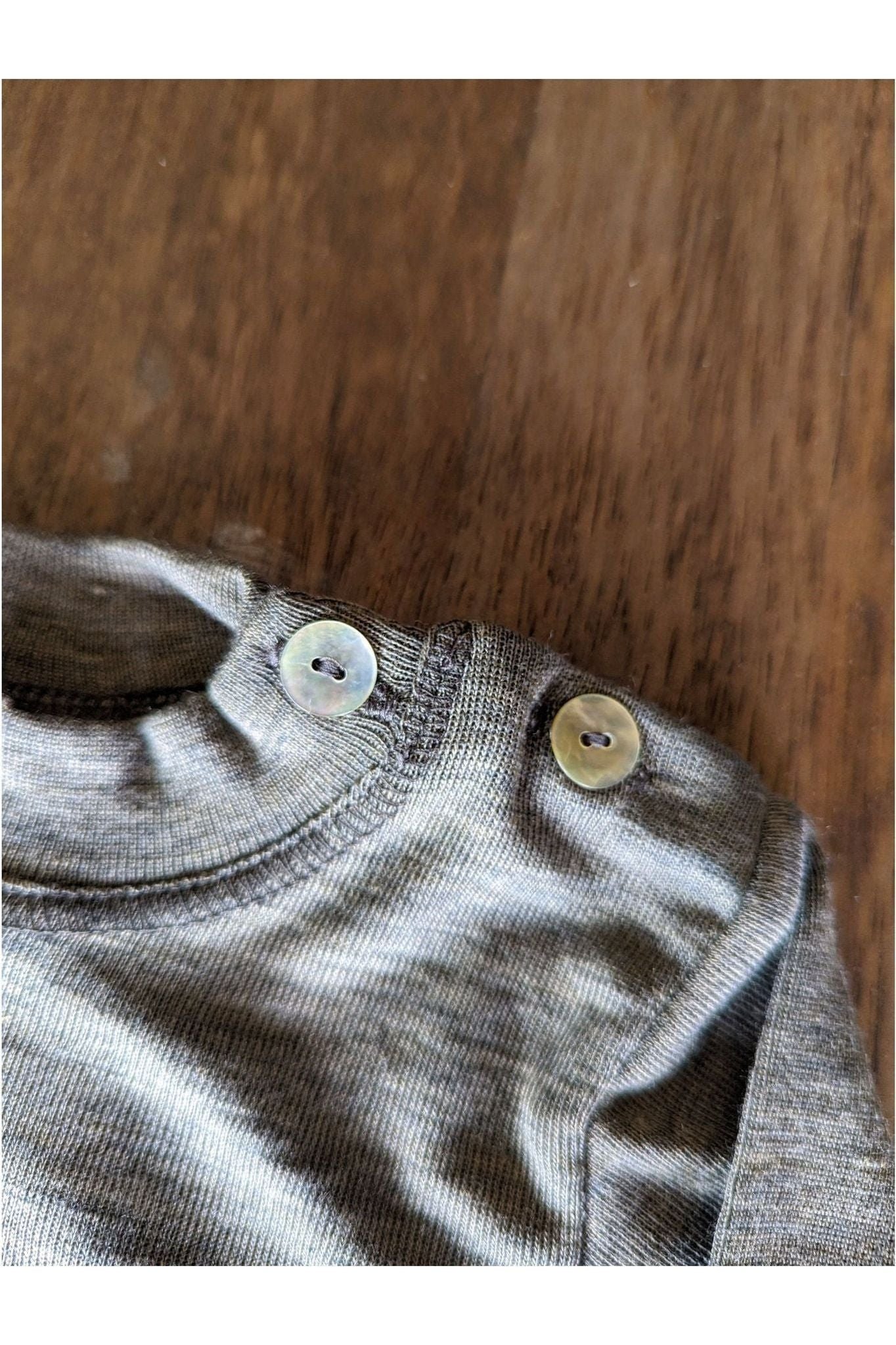 Engel - Organic Merino Wool Silk - Long Sleeve with Shoulder Buttons (3 colors) - Nature's Wild Child