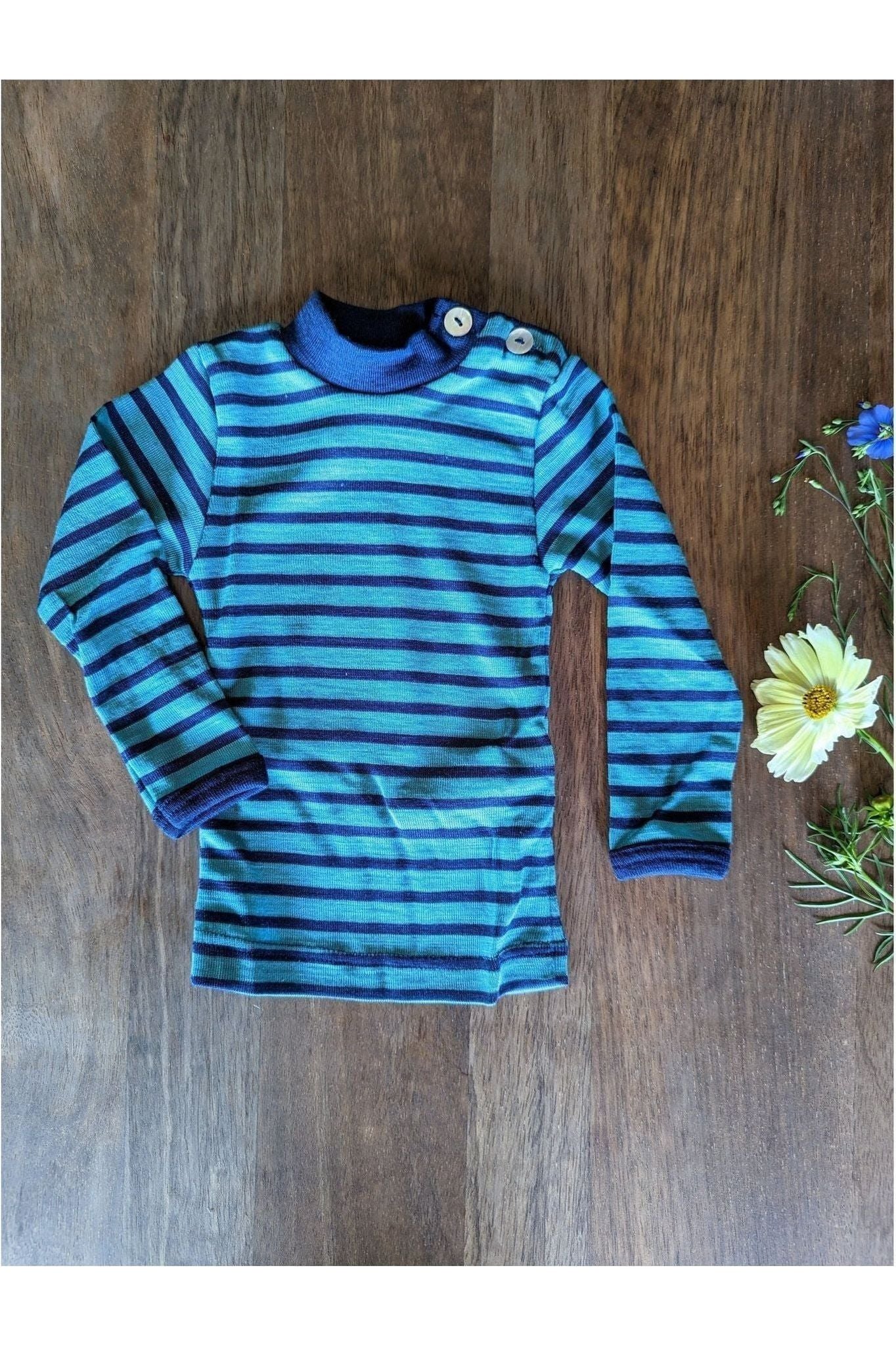 Engel - Organic Merino Wool Silk - Long Sleeve with Shoulder Buttons (3 colors) - Nature's Wild Child