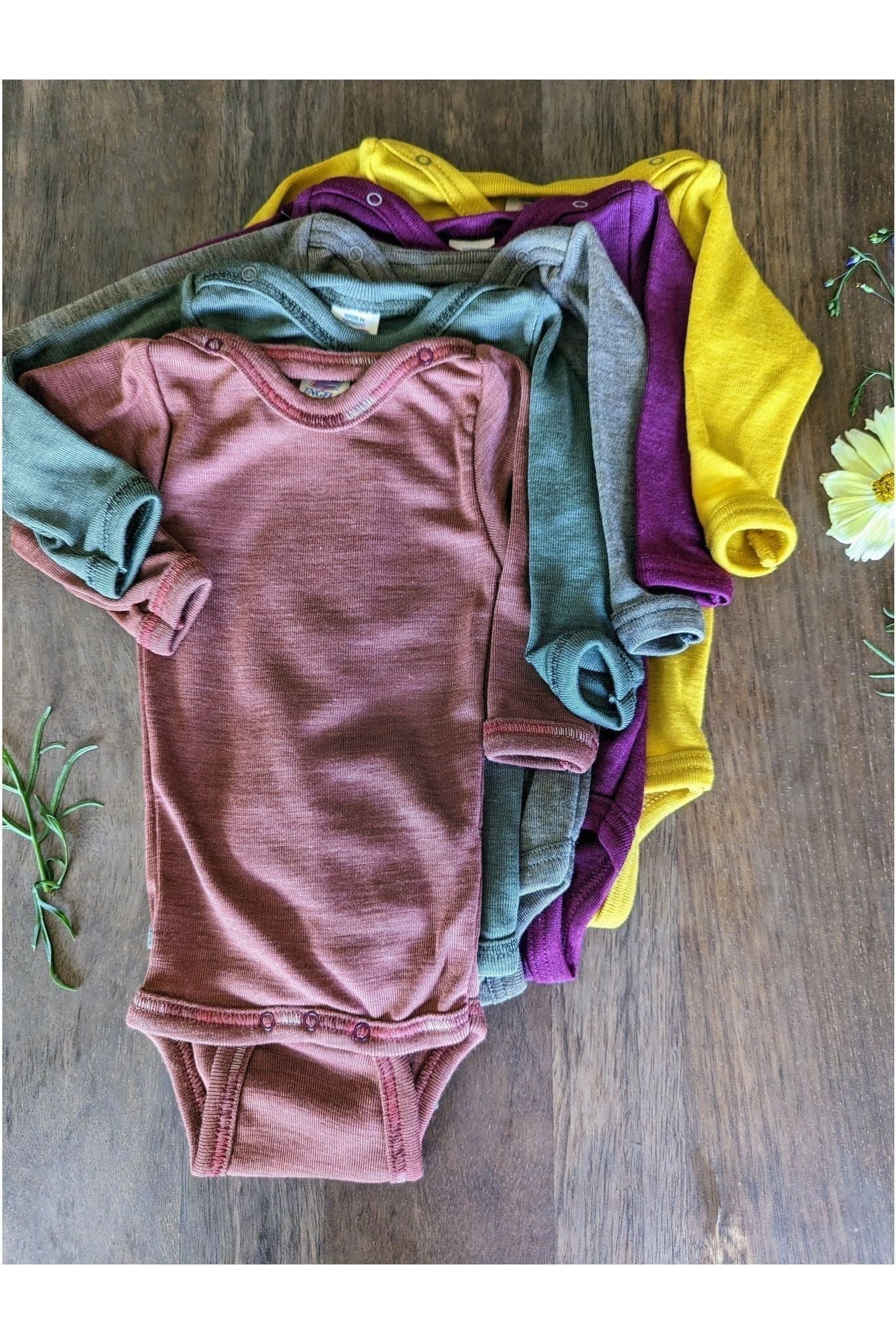 Engel - Organic Merino Wool Silk Onesies - Long Sleeves - Nature's Wild Child